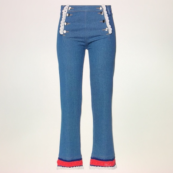 Michaela Buerger Pants - Michaela Buerger sailor denim pants XS New